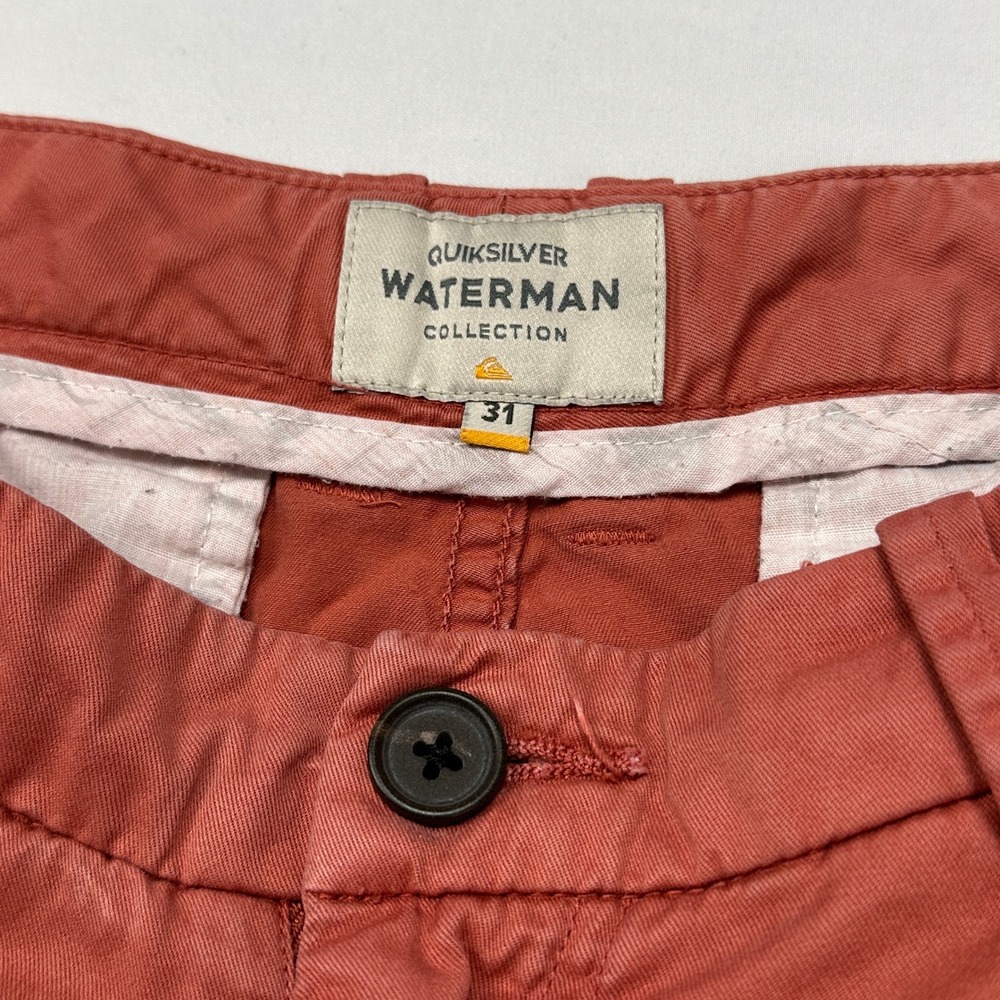 Quiksilver Waterman Down Under 4 Burnt Orange Chino Shorts Mens 31‎ EQMWS03014 - Picture 2 of 9